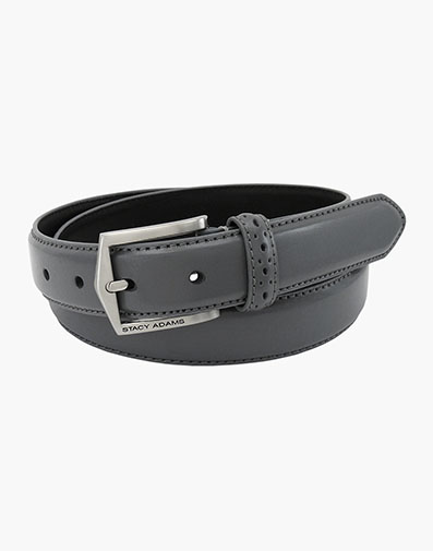 Pinseal Perf Strap Genuine Leather Belt in Gray for $$35.00