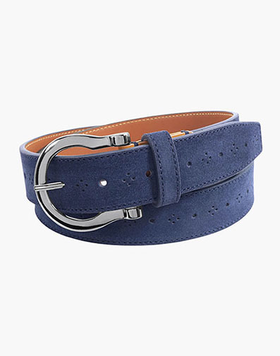 Richmond Suede Perf Belt in Navy for $$39.00