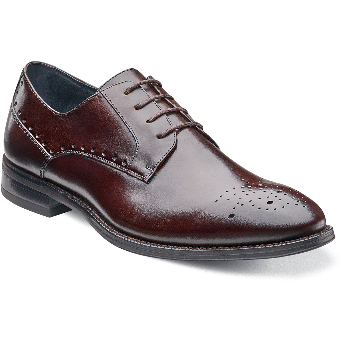 Men's Dress Shoes | Brown Medallion Toe Oxford | Stacy Adams Kendrick