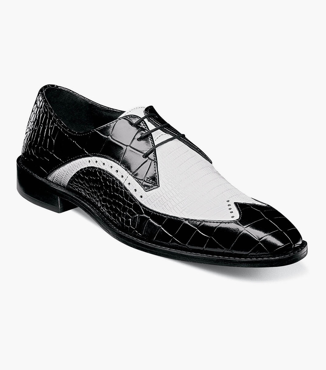 black and white stacy adams shoes