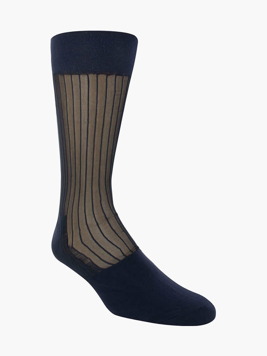 Silky Ribbed Men's Crew Dress Sock Men’s Socks