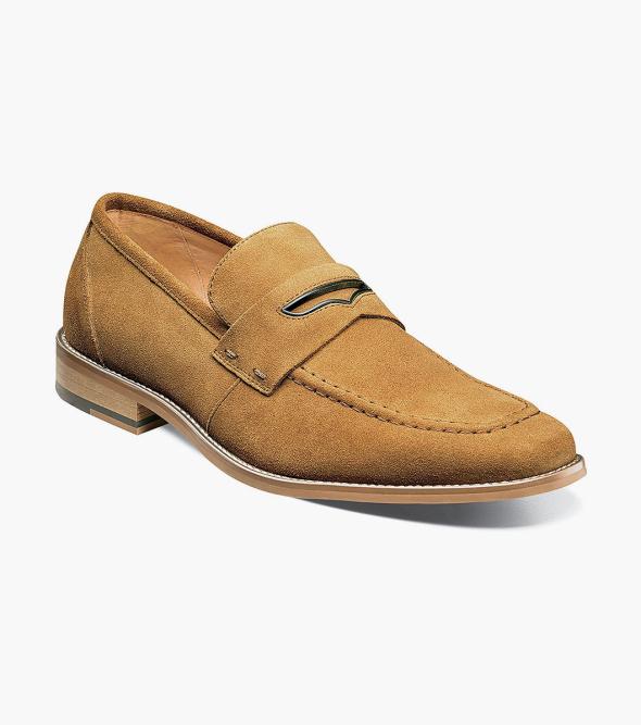 Men's Casual Shoes | Taupe Moc Toe Slip On | Stacy Adams Pomp