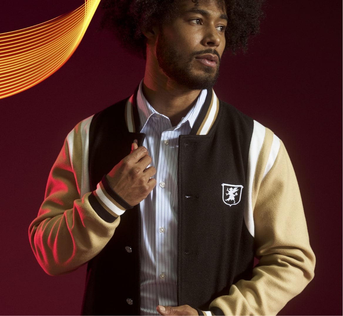 Shop Stacy Adams casual wear featuring a Stacy Adams letterman jacket.