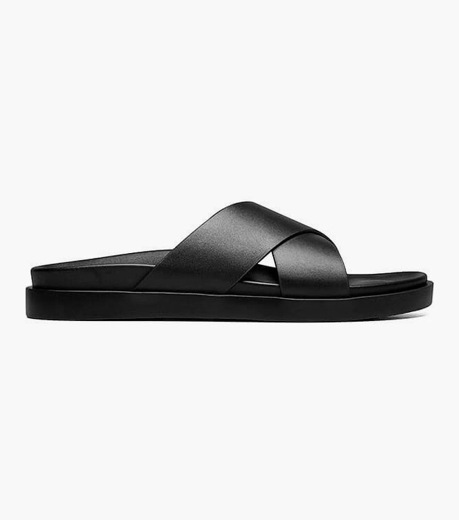 Montel Cross Strap Slide Sandal All Mens Shoes | Stacyadams.com