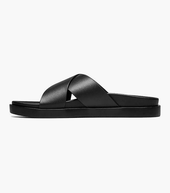 Montel Cross Strap Slide Sandal All Mens Shoes | Stacyadams.com