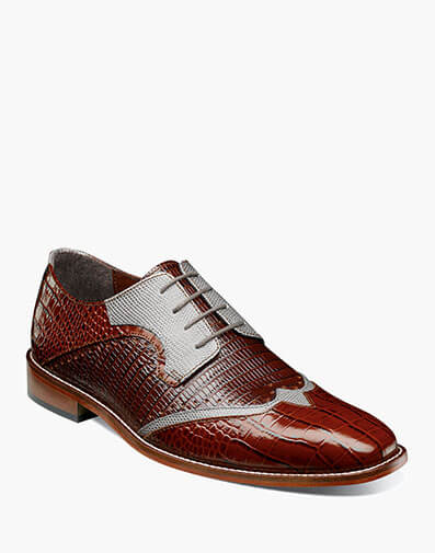 Dayton Ostrich Wingtip Oxford Men’s Dress Shoes | Stacyadams.com