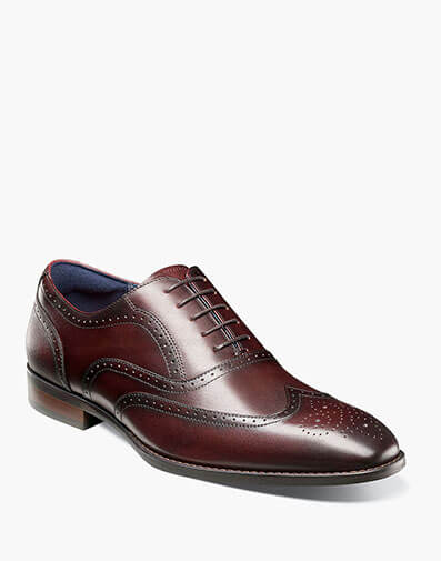 Kaine Wingtip Oxford in Burgundy for $$120.00