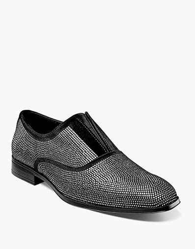 Starleigh Rhinestone Plain Toe Slip On in Black and Silver for $$80.00