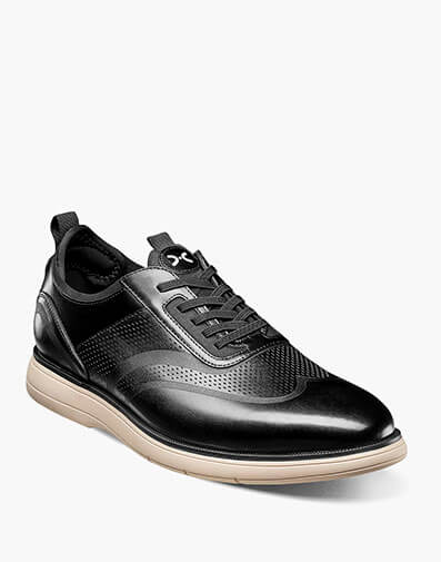 Edgewood Wingtip Elastic Lace Up in Black for $$130.00