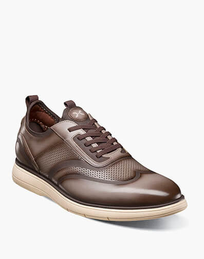 Edgewood Wingtip Elastic Lace Up in Taupe for $$130.00