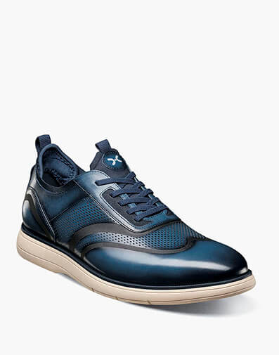 Edgewood Wingtip Elastic Lace Up in Blue for $$130.00