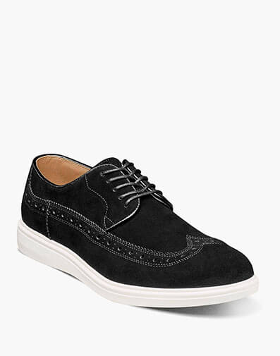 Trudell Wingtip Lace Up in Black Suede for $$110.00