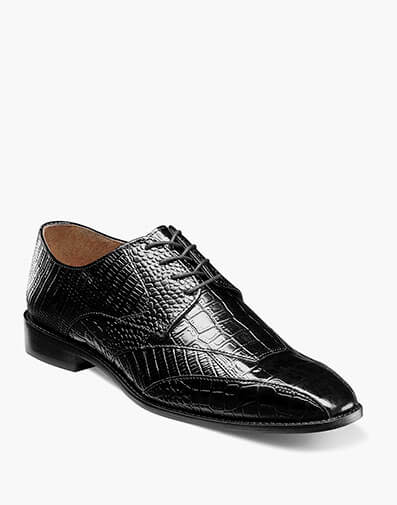 Tristano Modified Bike Toe Oxford in Black for $$105.00