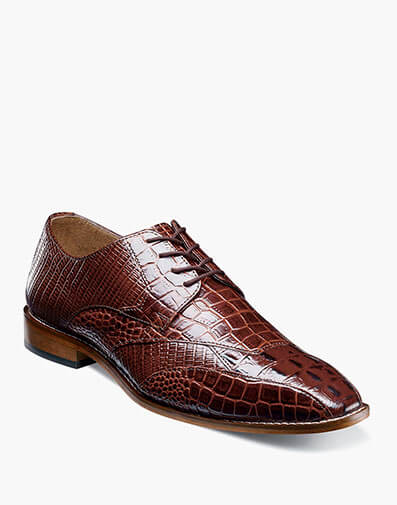 Tristano Modified Bike Toe Oxford in Cognac for $$105.00