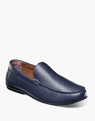 Conroy Moc Toe Perf Slip On in Navy for $$80.00