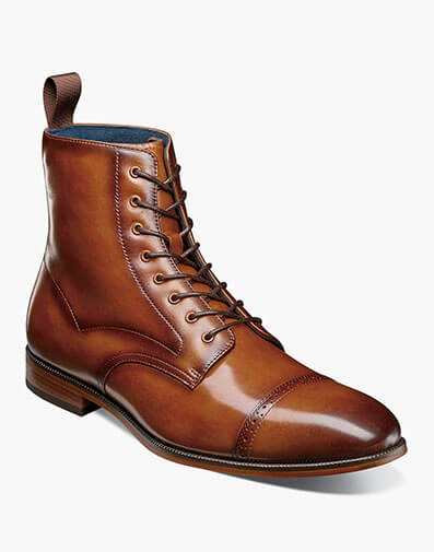 Henry Cap Toe Lace Up Boot in Tan for $$150.00