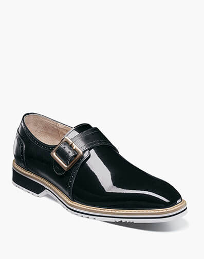 Bartram Plain Toe Monk Strap in Black for $$140.00