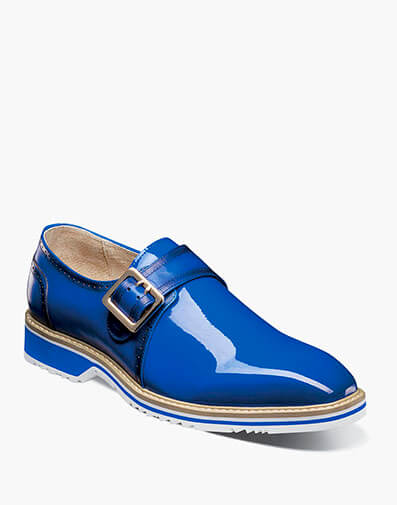 Bartram Plain Toe Monk Strap in Blue for $$140.00