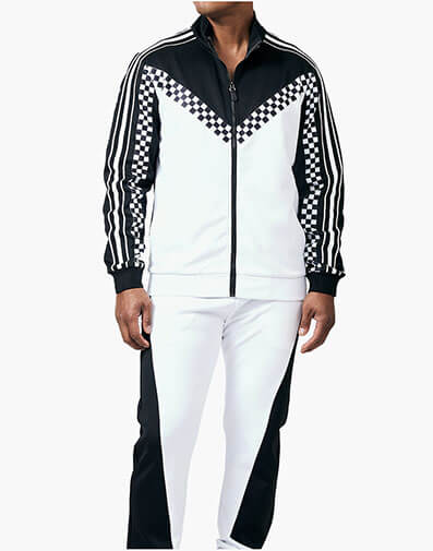 Thiago Jogger Set in Black w/White for $$169.00