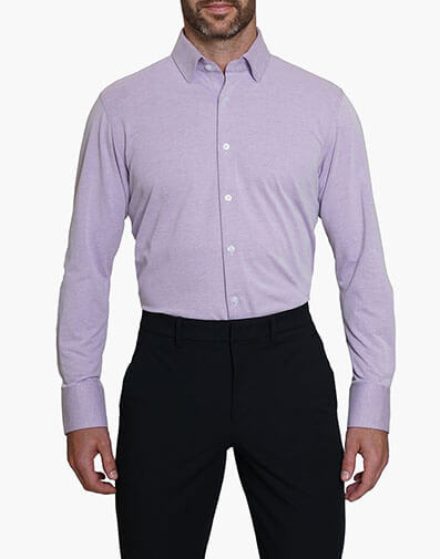 Noah Dress Shirt Spread Collar in Purple for $$50.00