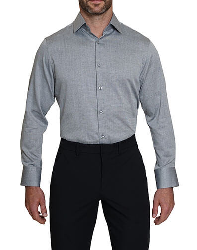 Reuben Dress Shirt Spread Collar in Charcoal for $$50.00