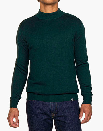 Asher Mock Neck Sweater in Green for $$79.00