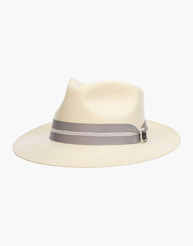 Bennett Fedora Toyo Pinch Front Hat in White for $$70.00