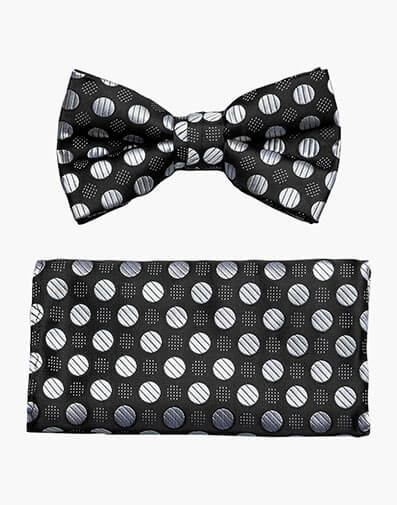 Bruno Bow Tie & Hanky Set in Gray for $$18.00