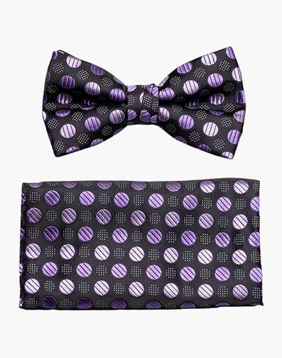 Bruno Bow Tie & Hanky Set in Purple for $$18.00