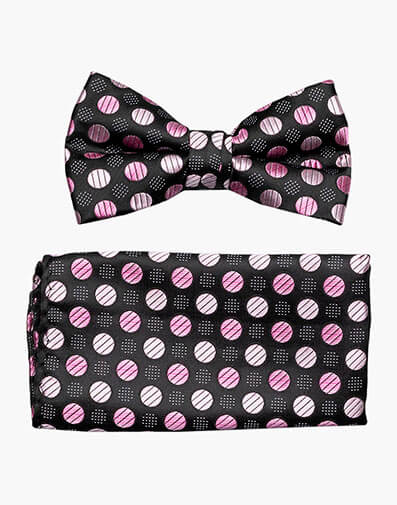 Bruno Bow Tie & Hanky Set in Pink for $$18.00