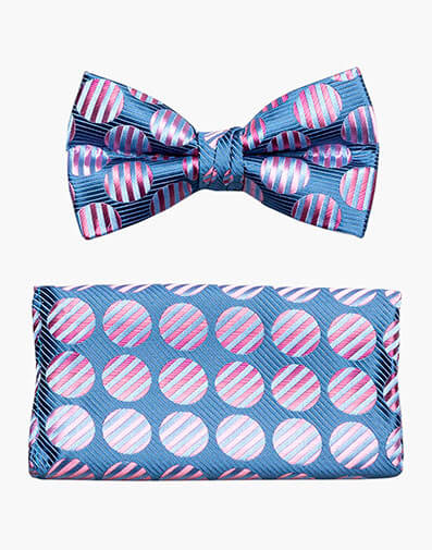 Rudolph Bow Tie & Hanky Set in Blue for $$18.00