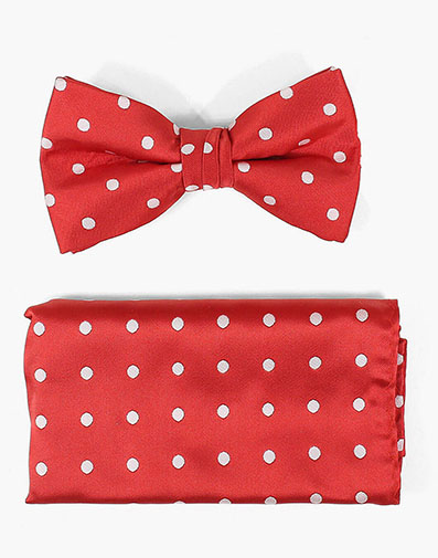 Giroux Bow Tie & Hanky Set in Red for $$18.00